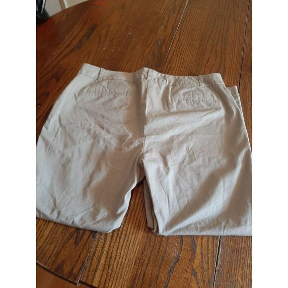 Size 18 Regular Van Heusen Stretch Khaki Tan Cropped Ankle Capri Casual Pants - Picture 4 of 4